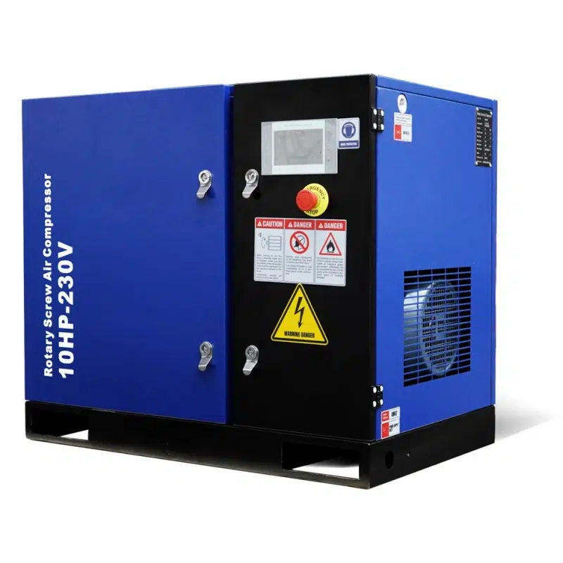 56CFM Rotary Screw Air Compressor, 15HP, 125PSI, 230V 3PHASE 60HZ